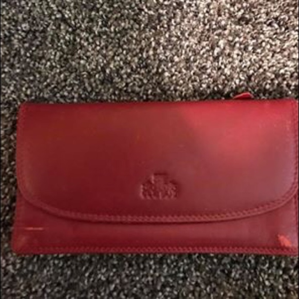Red leather wallet